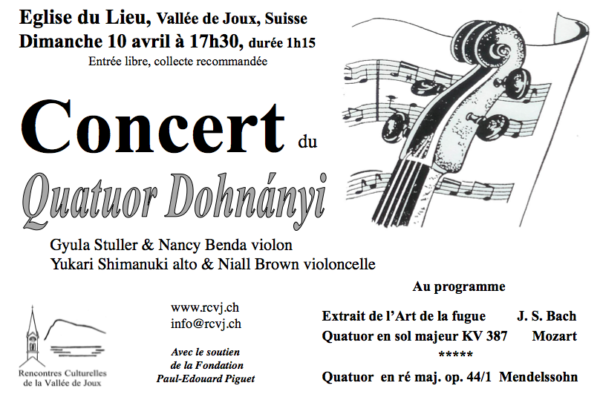 Concert du Quatuor Dohnanyi