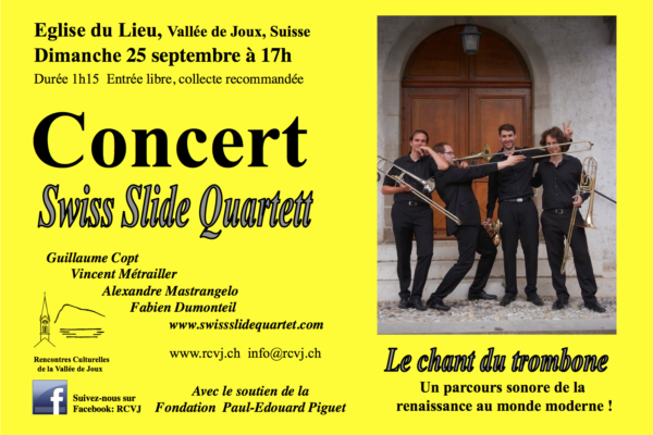 Le chant du trombone – Swiss Slide Quartet